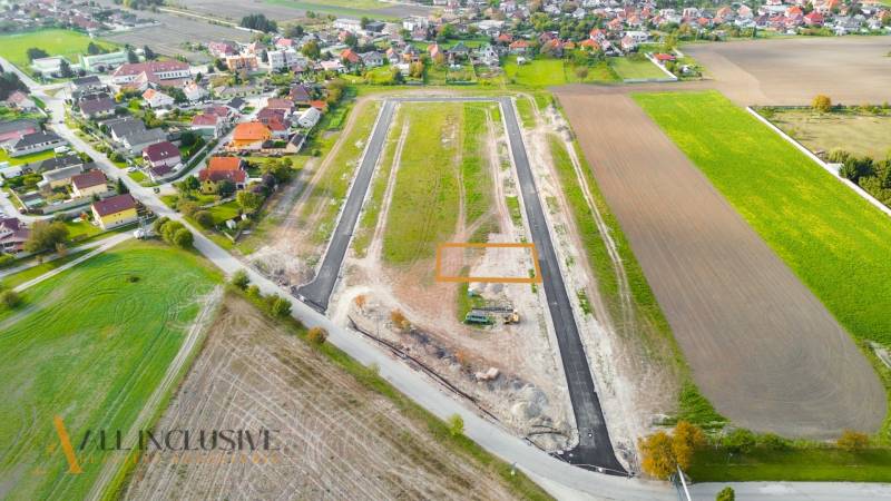 Aerial view of the construction site near Amadeho Kračany Street in Kostolné Kračany.