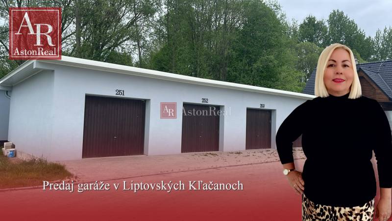 Garages for sale in Liptovské Kľačany with well-maintained surroundings.