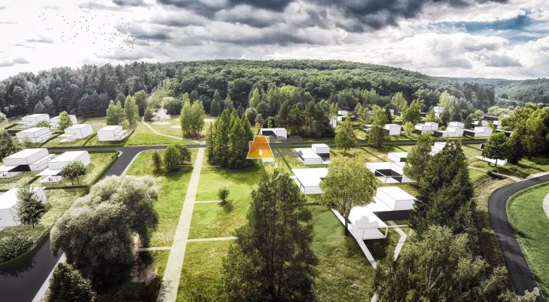 Kováčová offers green plots for living with views of forests and road access.