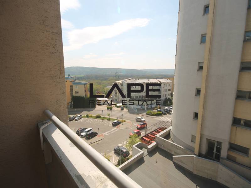 View from the balcony of a one-bedroom apartment on Kresánkova Street in Bratislava Karlova Ves.