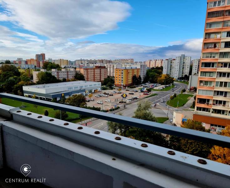 View from a studio apartment on Šustekova Street in Bratislava - Petržalka with a view of the housing estate.
