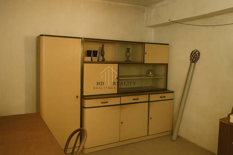 Vintage wardrobe and desk in the interior of a family house.