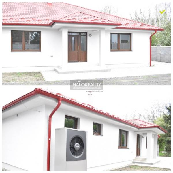 A family house in Závod with a light facade and a red roof, suitable for energy-efficient living.