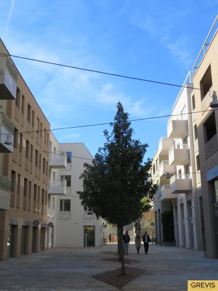 Residential buildings on Floriánska Street in Bratislava - Old Town with a cobblestone road.