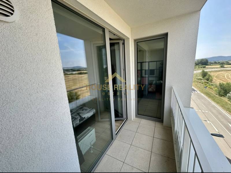 A balcony from a 2-room apartment with a view of Labutia Street in Bratislava - Petržalka.