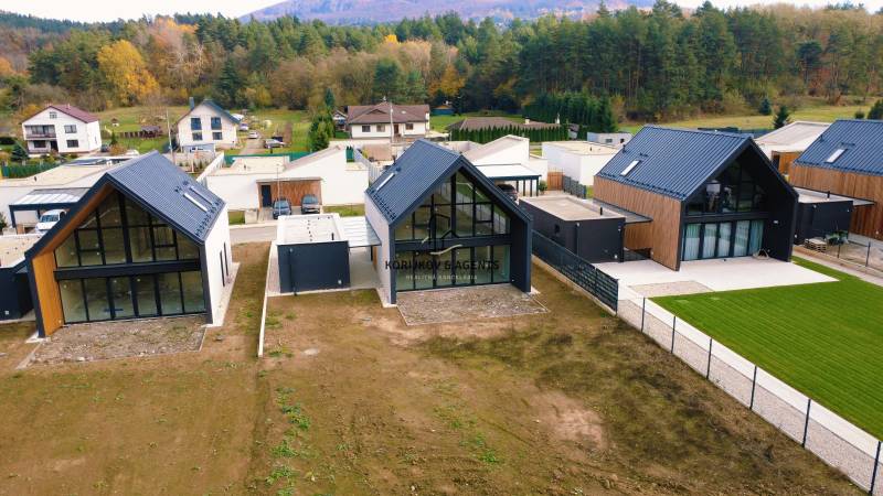 Family houses on Pod Drieňovou Street in Kamenica nad Cirochou, surrounded by nature.