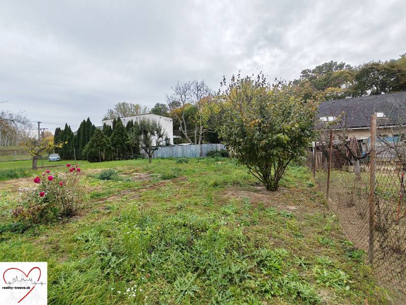 A family house in Sereď on Topoľová Street with blooming roses and trees in the garden.