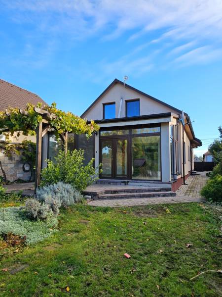 A family house on Štúrova Street in Vráble with a terrace and garden.