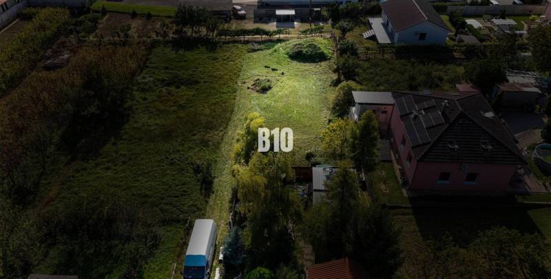 Aerial view of a plot in Nitra suitable for living with greenery.