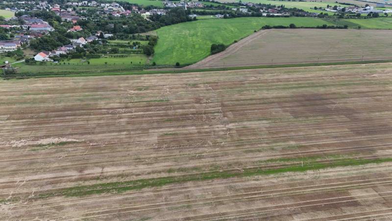 Agricultural and forest land in Nová Ves nad Váhom with a view of the local landscape.