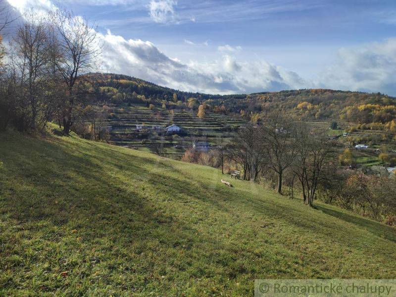 Autumn nature in the gardens in Hlboké nad Váhom with hills and trees.