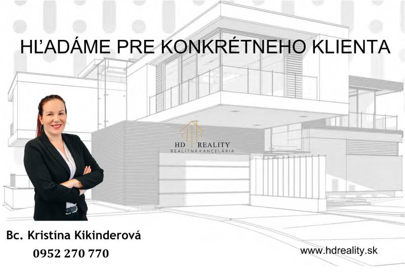 Real estate agency advertisement with a sketch of a family house and contact information.