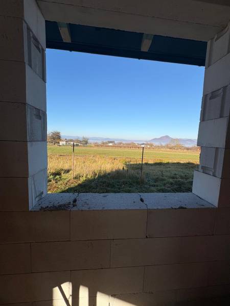 The view from the window in a family house in Vyšná Šebastová in Prešov.