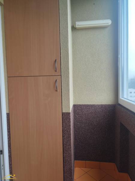 Loggia in a 3-room apartment with a cabinet and tiles, Čadca, Okružná Street.