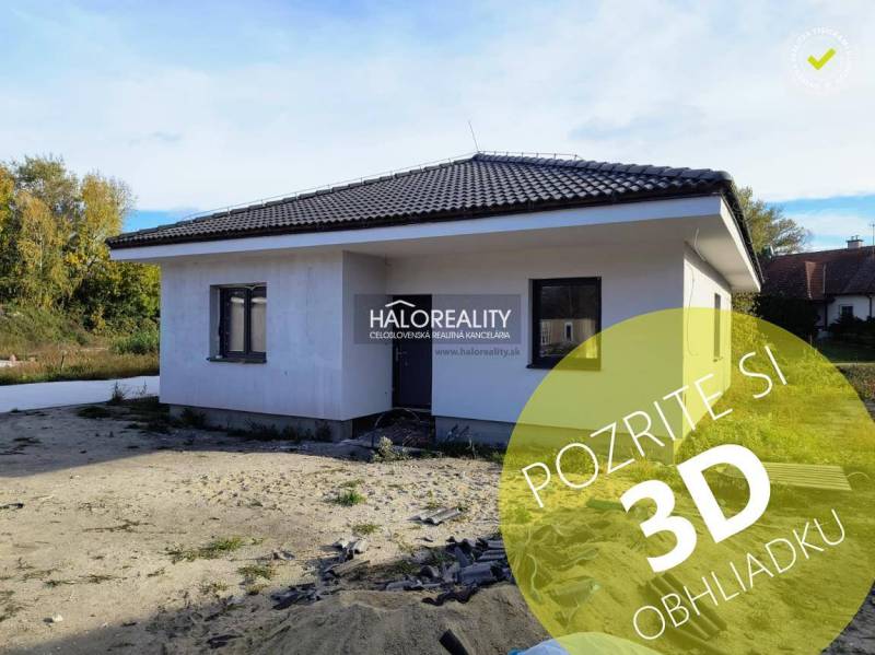 A family house in Bellova Ves with a simple facade and a sloped roof.