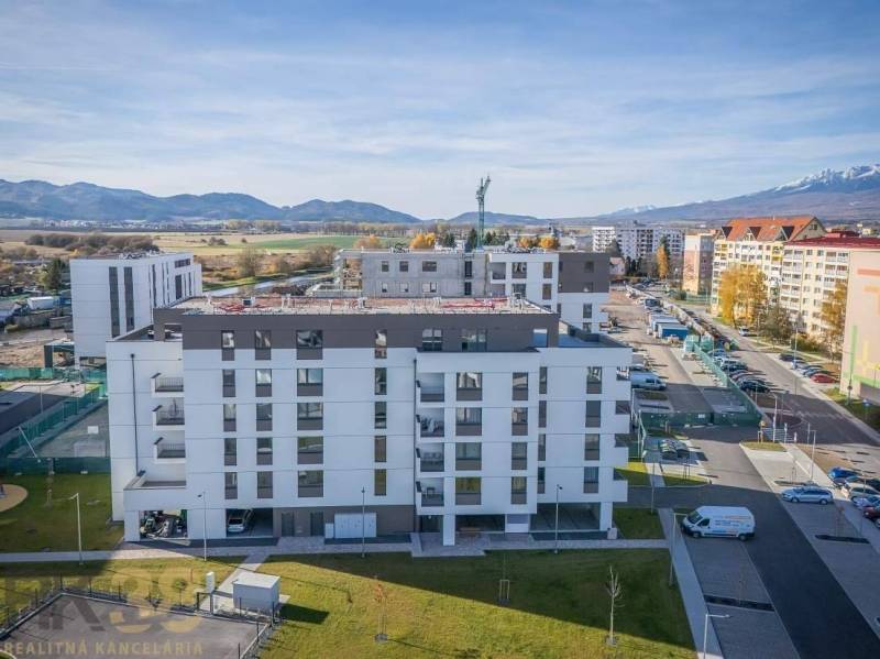 An apartment complex in Poprad offers views of 3-bedroom apartments in the vicinity of the mountains.