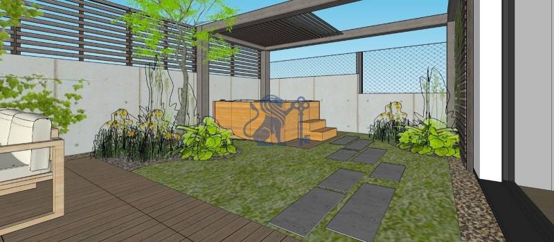 Vizualizácia | plánované miesto pre vírivku