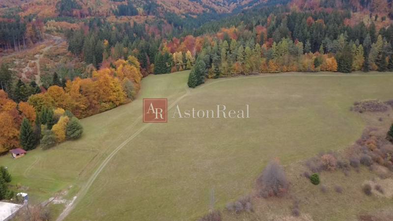 Autumn landscape with colorful forests and a meadow at the Recreational Grounds in Lazy pod Makytou, Čertov.