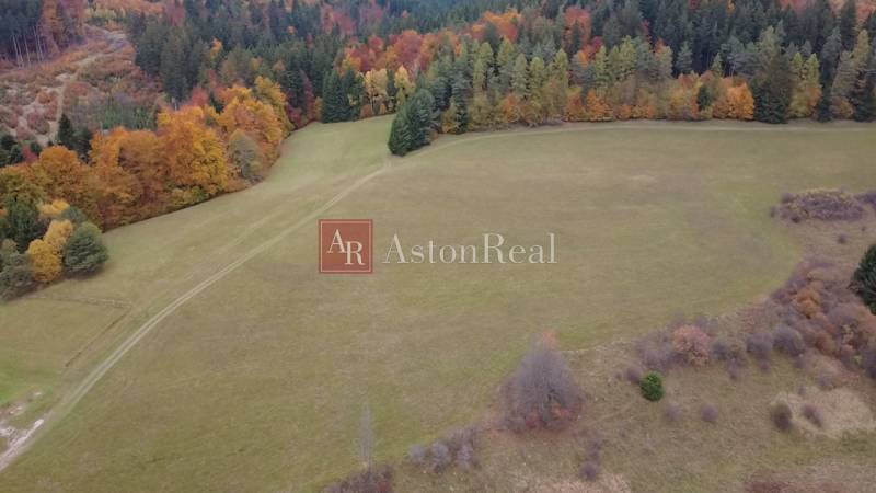 Autumn landscape in the Recreational Grounds in Lazy pod Makytou at Čertov, surrounded by colorful forests.
