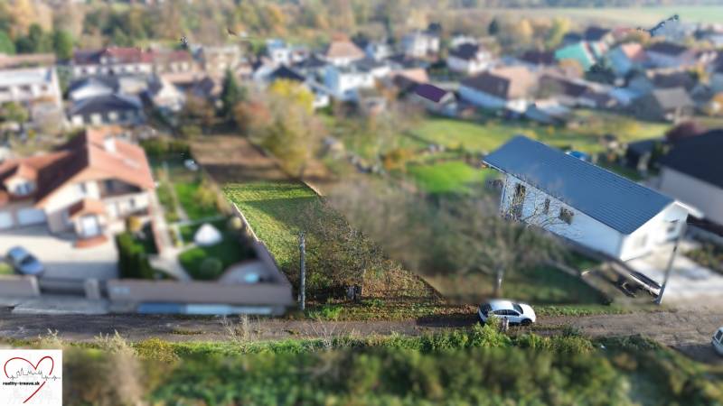 Aerial view of a residential plot on M.H. Chvotekova Street in Dolna Krupa.