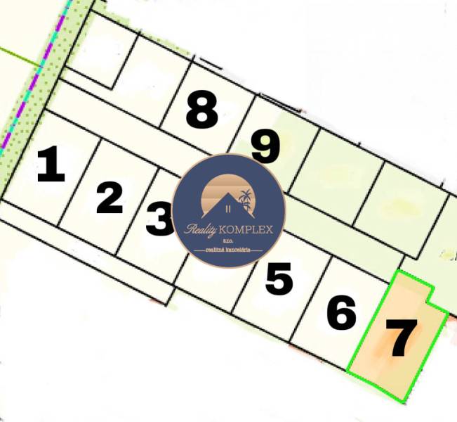 Land allocation plan for residential purposes on Bučuháza Street in Šamorín.