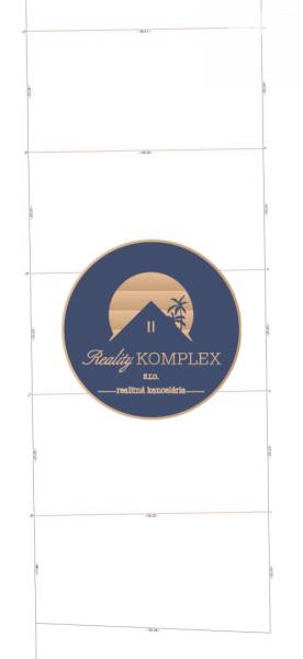 Plots - housing in Kostolné Kračany. Plot sketch with the Reality Komplex label.