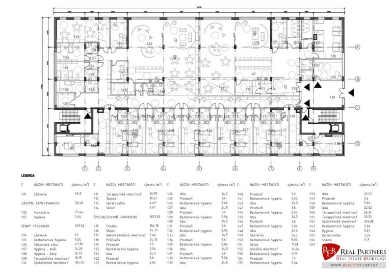 Floor plan of the interior with zones for employees and specialized equipment in Special Properties.
