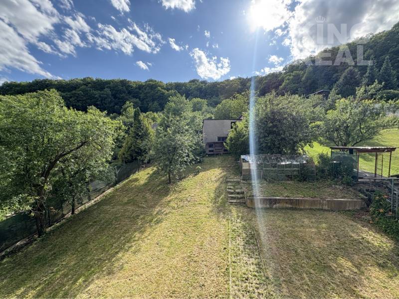 The garden at the family house on Dúbravská 58 in Prešov, with a greenhouse and fruit trees.