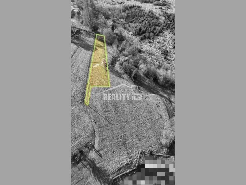 Aerial view of land - housing in Turzovka for development.