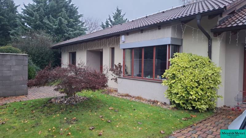 A family house in Bohdanovce nad Trnavou with a landscaped garden and winter decorations.