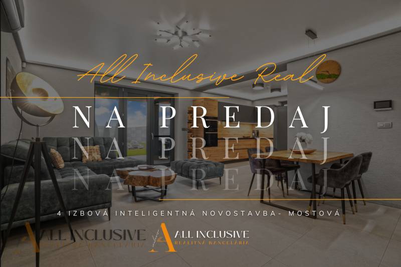 Living room with a sofa and dining table in a family house with a wooden decor floor.