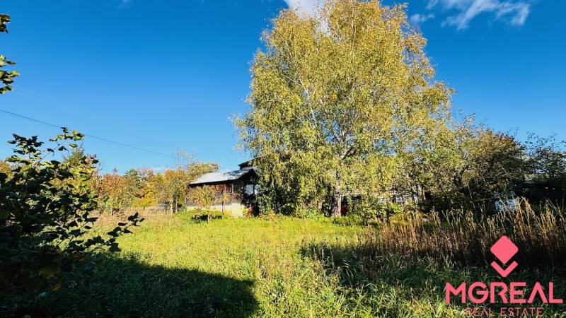 A family house in Brodzany surrounded by greenery and trees under a clear blue sky.