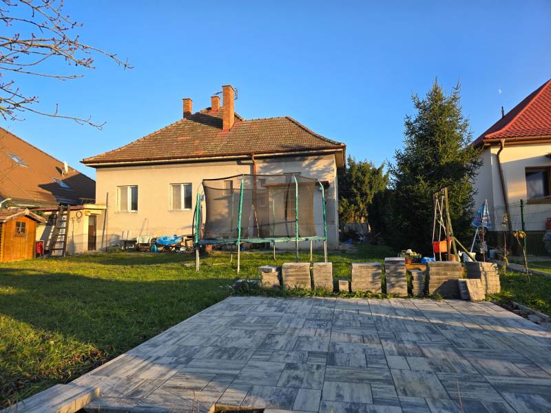 Family house on Slnečná Street in Nové Mesto nad Váhom with a grassy garden and terrace.