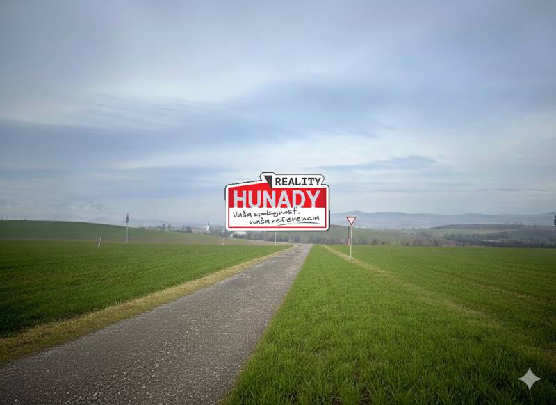 A path in nature surrounded by meadows in Spišské Tomášovce, ideal for a family house.