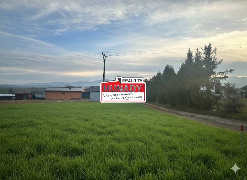 A garden at a family house with greenery and distant hills in Spišské Tomášovce.