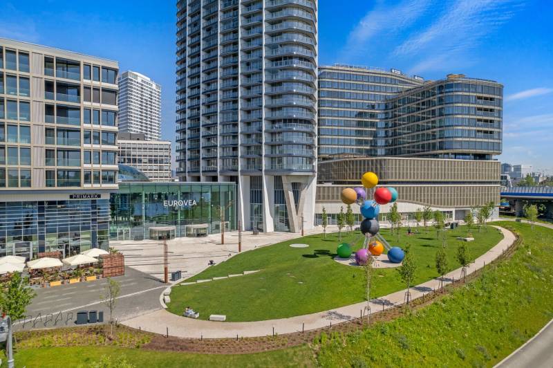 Buildings of the Eurovea complex on Pribinova Street in Bratislava - Old Town.