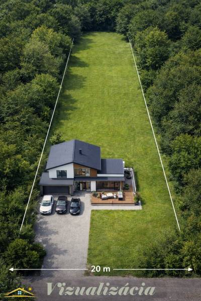 A family house surrounded by greenery in Podvysoká, ideal for residential plots.