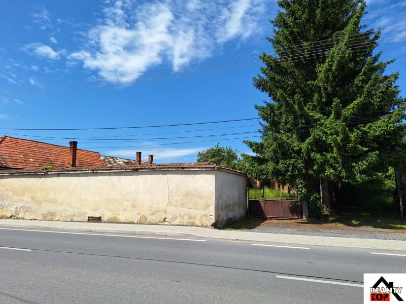 A path and a brick fence with a gate in Radzovce, surrounded by greenery, Residential plots.
