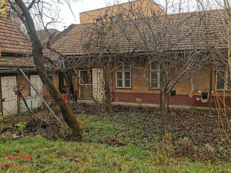 A family house in Komárno with a grassy yard, winter trees, and older architecture.