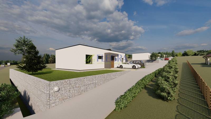 Visualization of modern houses on residential plots on Lomnická Street in Vranov nad Topľou.