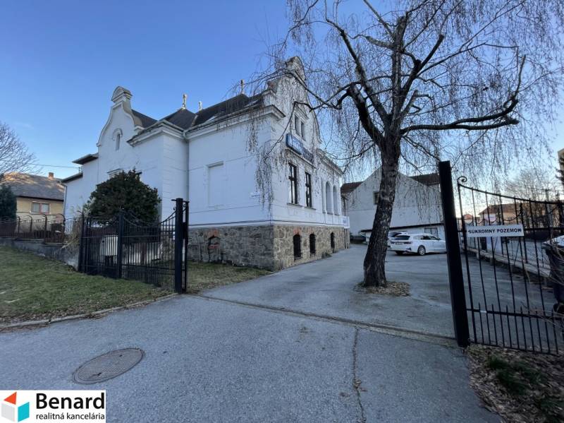 Building on Vajanského Street in Prešov with a tree and parked cars.