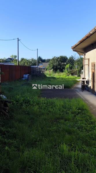 A courtyard in Reca suitable for living, the plots are bordered by a fence and green shrubs.