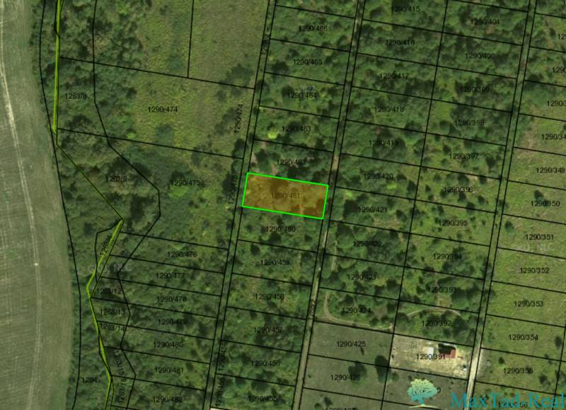 Aerial view of plots in Záhrady, Košice - Šaca district.