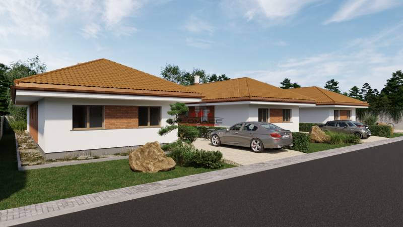 The family house on Veselé Street in Veselé has a low roof and a landscaped garden.