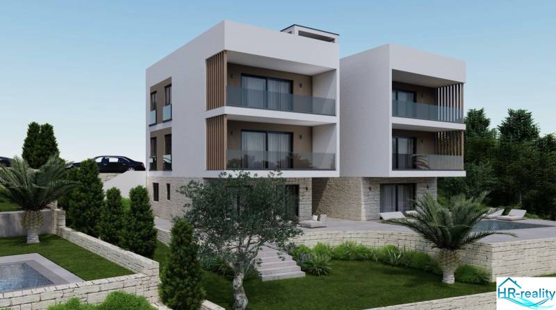 Recreational apartment in Čiovo with a pool and a well-maintained garden.