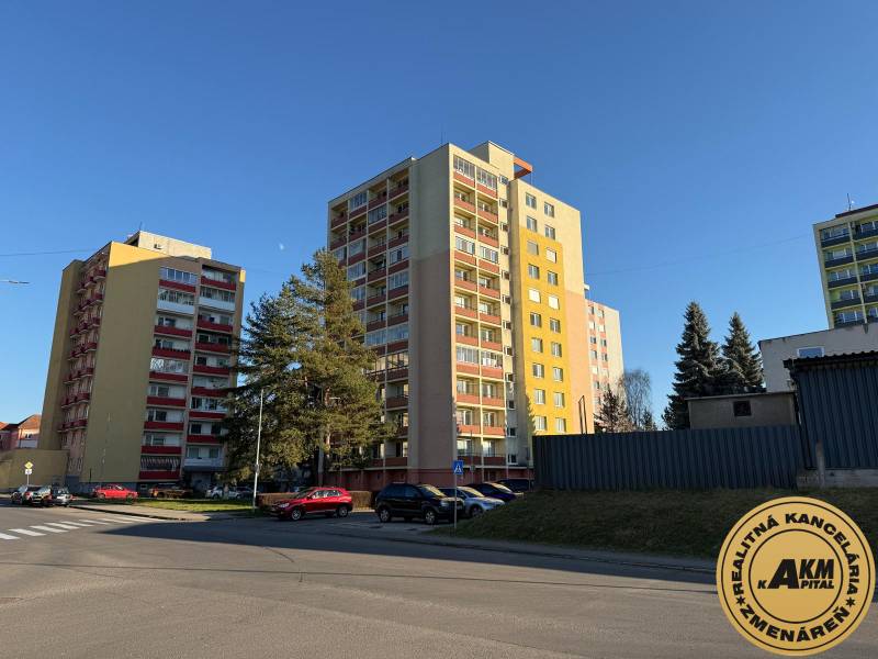 Apartment building on A. Dubček Street in Žiar nad Hronom, 3-room apartment available.
