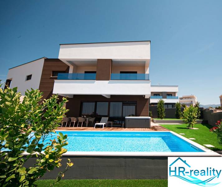 Villa in Novalja with a pool, garden, and terrace.