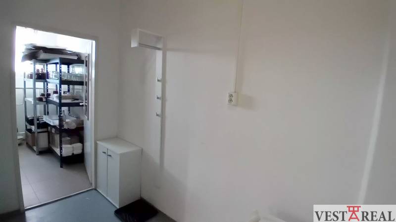 Warehouses and halls with shelves and storage space.