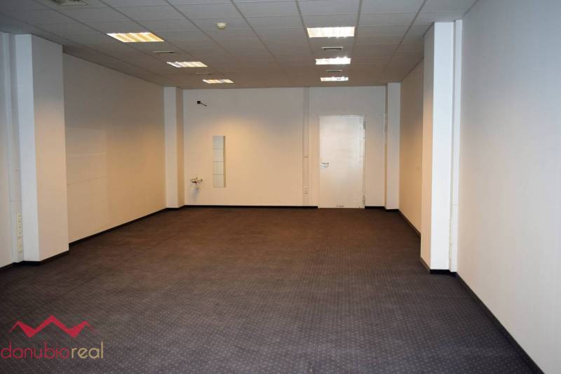 Offices with carpet and white walls, equipped with ceiling lighting.