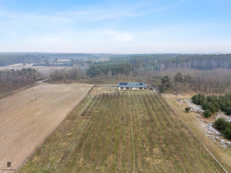 The building in Láb, surrounded by fields and forests, is located on Láb Street.